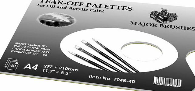 Major Brushes Palette Pad 40 Sheets A4 Size with Thumb Hole