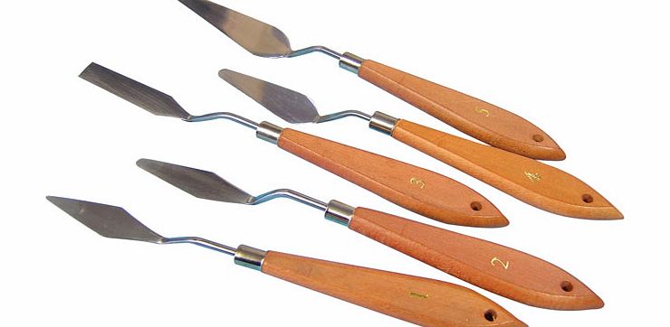 Major Brushes Stainless Steel Palette Knives Set of 5 741-5