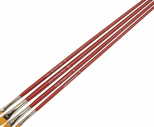 Major Brushes Synthetic Filbert Brushes (Set of