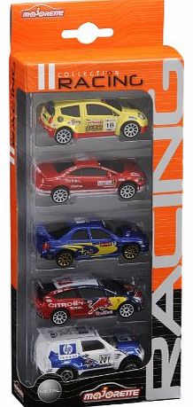 Majorette Toys Diecast Toy Detailed Racing Cars 1/64 scale Five pack of assorted cars (contents will vary)