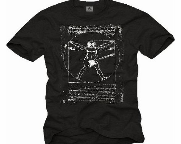 MAKAYA Vintage Rock Band T-Shirt DA VINCI GUITAR Black XL