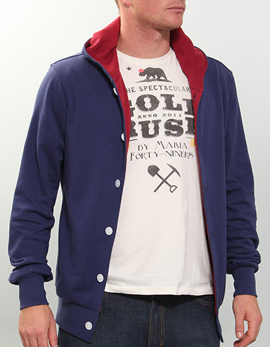 Makia Button up Hoody - Blue