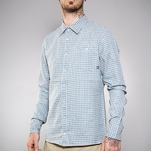 Makia Houndstooth Flannel shirt - Blue