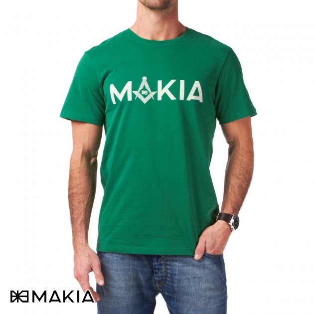 Makia Mens MAKIA Masons T-Shirt - Green