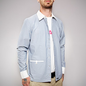 Makia Office Shirt - Blue/White
