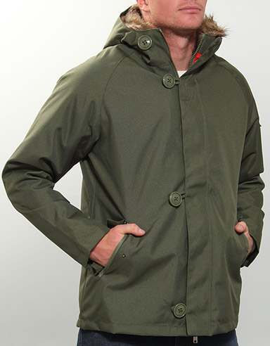 Makia Raglan Parka Jacket - Olive