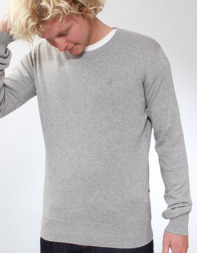 Makia Steel Flag Knit Crew neck jumper - Grey