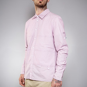 Makia Thin Line Shirt - Purple/White