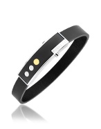 Makuti Ashi - Stainless Steel and Leather Bangle Bracelet