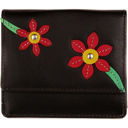 Mala Leather Blossom Small Flap Over Wallet