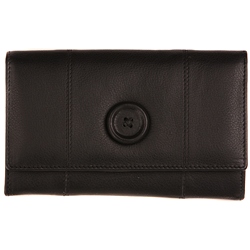 Mala Leather Buttons Large Leather Flap Over Purse