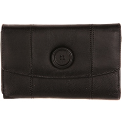 Mala Leather Buttons Medium Leather Purse