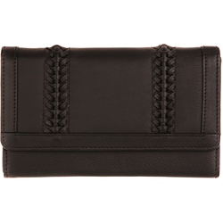 Mala Leather Luna Flap Over Leather Purse