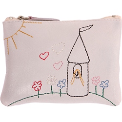 Mala Leather Pinky Rapunzel Leather Coin Purse