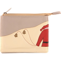 Mala Leather Pinky Santa Coin Purse