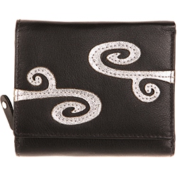 Mala Leather Tizzy Tri Fold Leather Purse