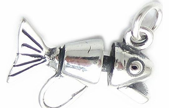 Fishing Lure sterling silver charm .925 x 1 Fisherman Lures charms DKC44169