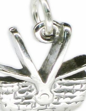 Maldon Jewellery Picnic basket sterling silver charm .925 x 1 Food Hamper charms CF4321