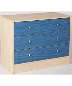 Malibu 3 Drawer Chest - Blue