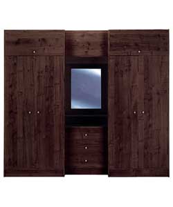 Malibu 4 Door Large Fitment Wardrobe - Wenge