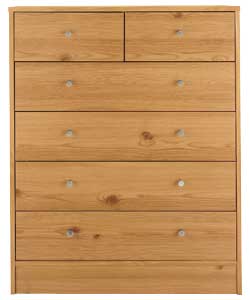 4 Wide 2 Narrow Drawer Chest - Pine