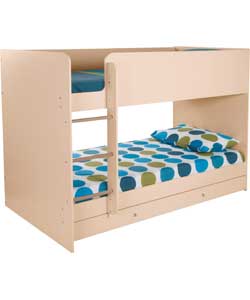 Malibu Beech Bunk Bed with Bobby Mattress