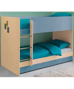 Blue Bunk Bed with Charley Mattress