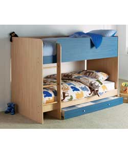 Bunk Bed with Sprung Mattress - Blue