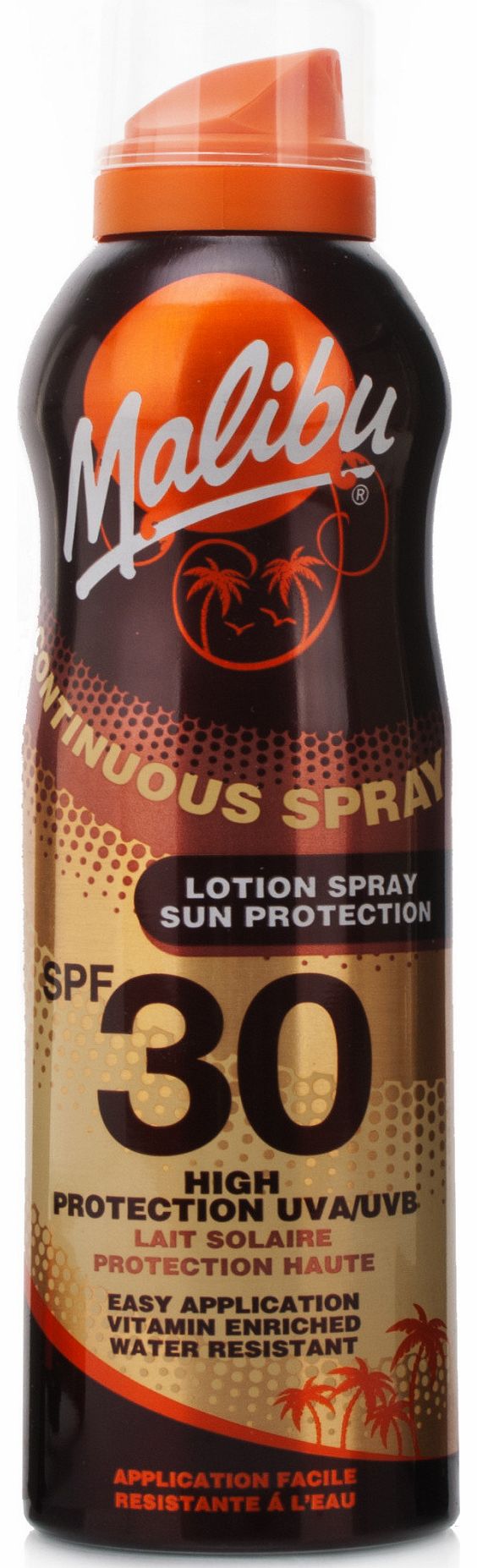 Malibu Continuous Lotion SPF30 Aerosol Spray