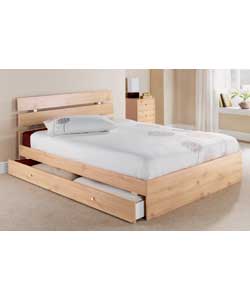 Double Beech Bed with Comfort Matt