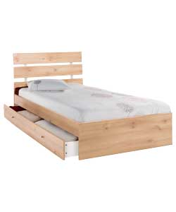 malibu Single Beech Bed with Comfort Matt