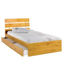 Single Pine Bed with Pillow Top Matt