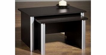Maltby Nest of 2 Coffee Occassional Tables Black Effect *Brand New*