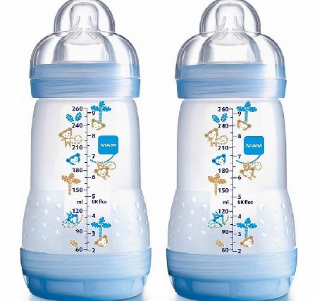 MAM Anti Colic 260ml Bottle Pack of 2 Blue