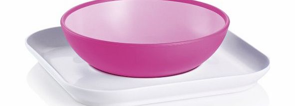MAM Babys First Bowl amp; Plate (Pink)
