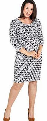 Mamalicious Womens Ditsy Print Dress - Medium