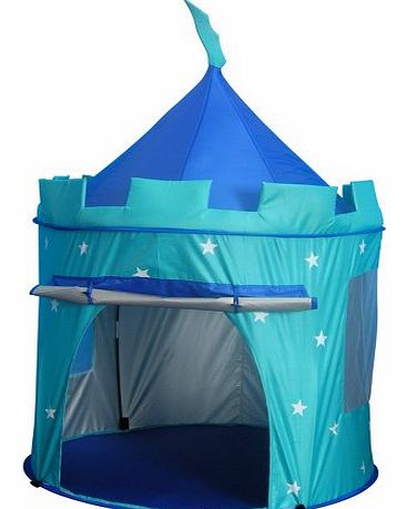 Childrens Pop Up Castle - Suitable for Indoor & Outdoor Use : Boys Blue Toy Play Tent / Playhouse / Den