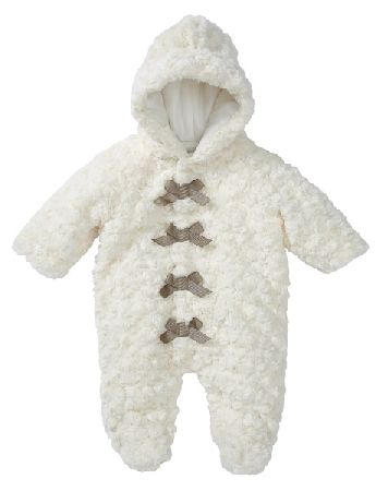 MAMAS AND PAPAS Mamas Papas Bow Trim Fur Pramsuit