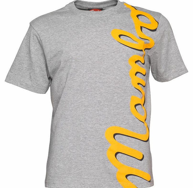Mens Script T-Shirt Grey Marl