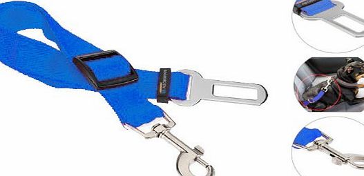 Mammoth XT Adjustable Pet Car Safety Seat Belt Lead - Dogs / Cats / Pets - BLUE