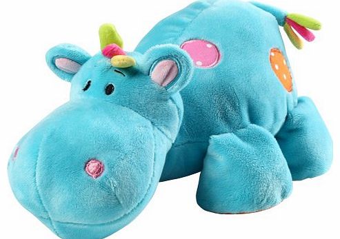 Blue Hippo Soft Toy -- Cuddly Animal for Baby Boy