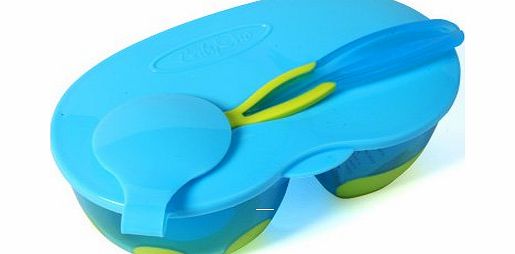 Mammoth XT Supplements ON-THE-GO - Travel Baby Feeding Bowl Set with Lid (Lime Green Colour)