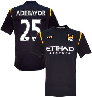 Man City Umbro 09-10 Man City away shirt (Adebayor 25)
