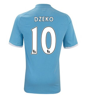 Man City Umbro 2010-11 Manchester City Umbro Home Shirt (Dzeko