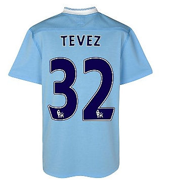 Man City Umbro 2011-12 Manchester City Umbro Home Shirt (Tevez