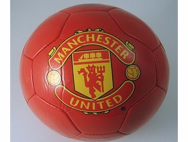  Manchester United FC Crest Football Size 5 (Red)