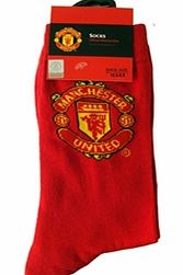 Man Utd Accessories  Manchester United FC Crest Red Socks Size 6-12