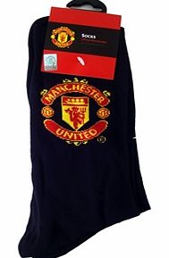 Manchester United FC Crest Socks Black Size 6-12