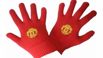 Man Utd Accessories  Manchester United FC Knitted Gloves (Small)