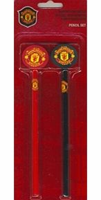 Man Utd Accessories  Manchester United FC Pencil 2Pk Toppers